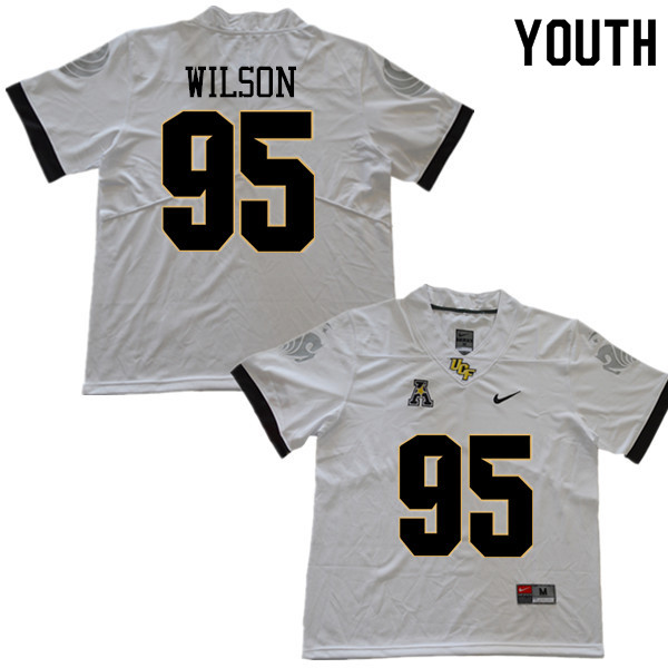 Youth #95 Kendrick Wilson UCF Knights College Football Jerseys Sale-White